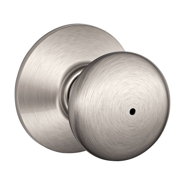 Schlage Plymouth Classic Satin Nickel Privacy Knob Right or Left Handed F40PLY619 - main